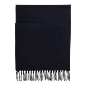Authentic Hermes Classic Black Men's Fringe Scarf
